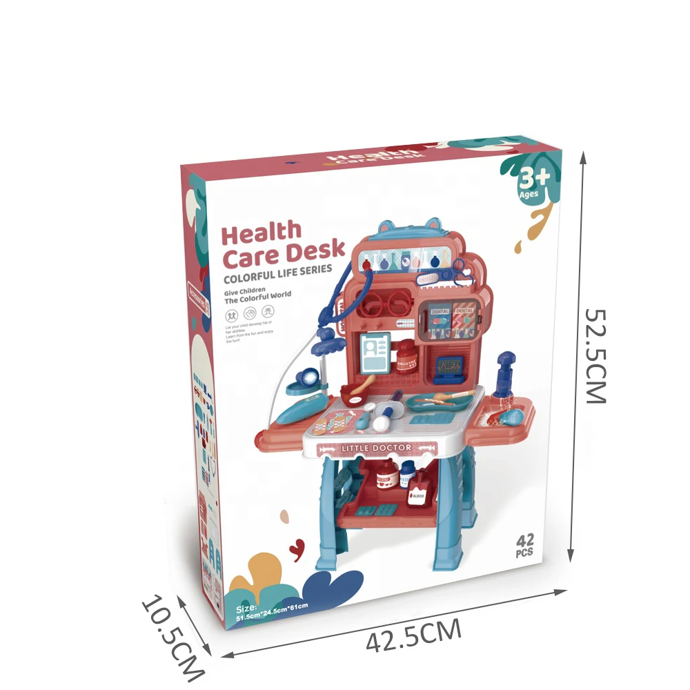 2021 DIY Doctor Toys Pretend Play Set Educational Medical Table Preschool House Plastic Spray Water For Kids