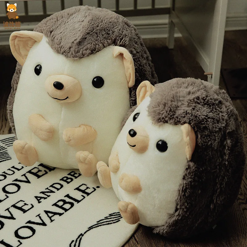Wholesale cute furry hedgehog plush toy doll large claw machine doll plush hedgehog toys