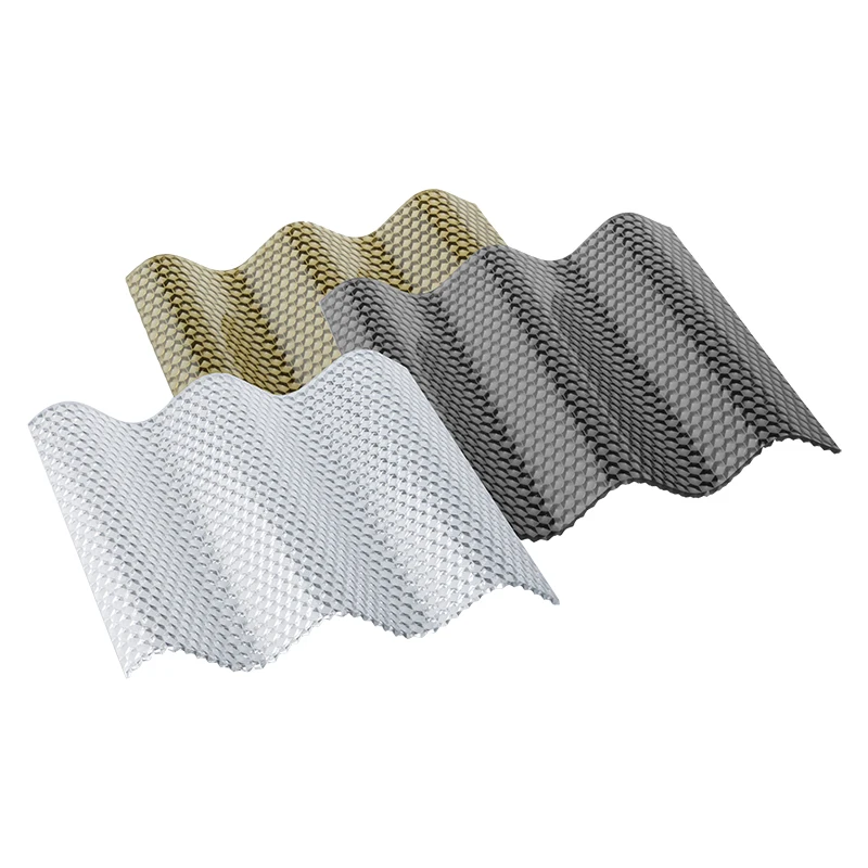 Antiscratch coated polycarbonate sheet plastic waved  crystal diamond pannelli in policarbonato