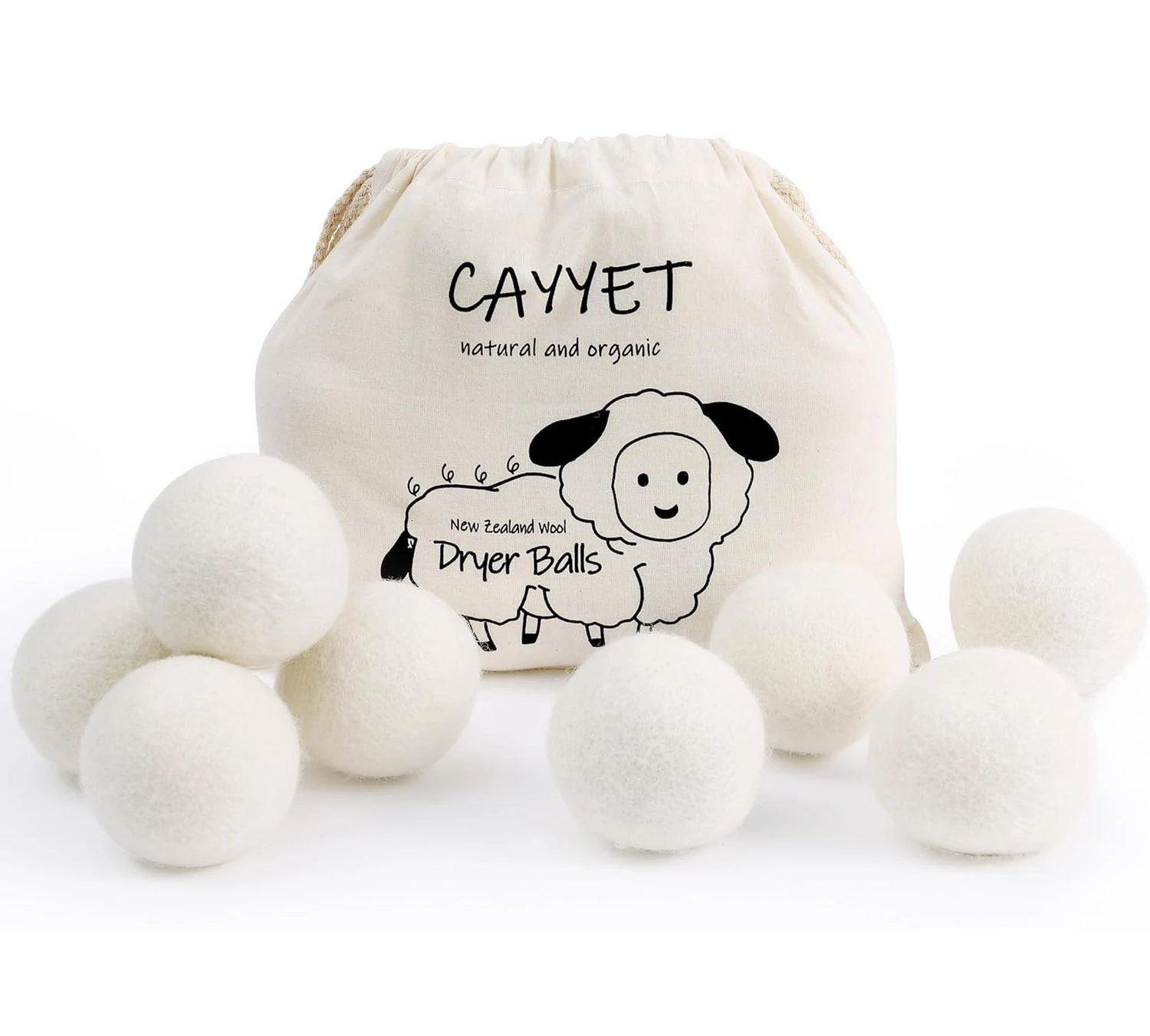 Best Seller Continue Use 6 Pack XL Clean Ball 100% Wool felt dryer ball