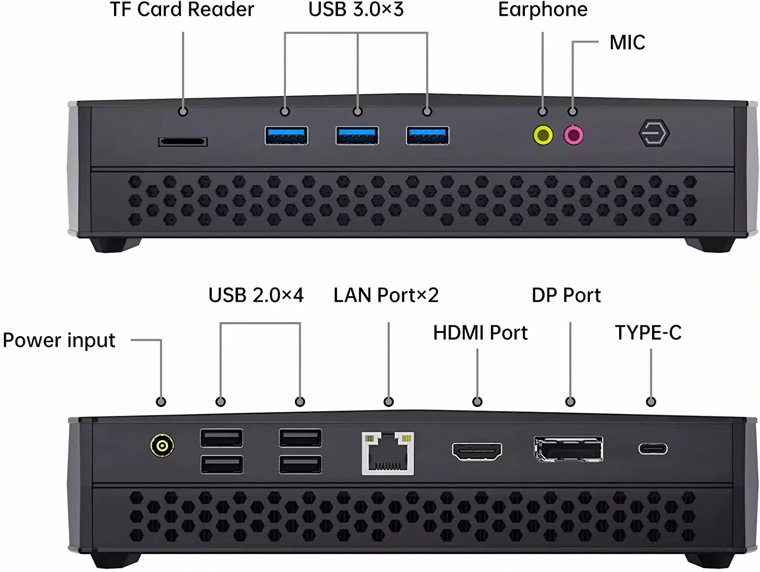 New AK1 PRO Intel N5095 N5105 8G 256G Mini PC Wins11 SATA SSD Storage Industrial Computer  Dual Screen display 4K Gaming PC