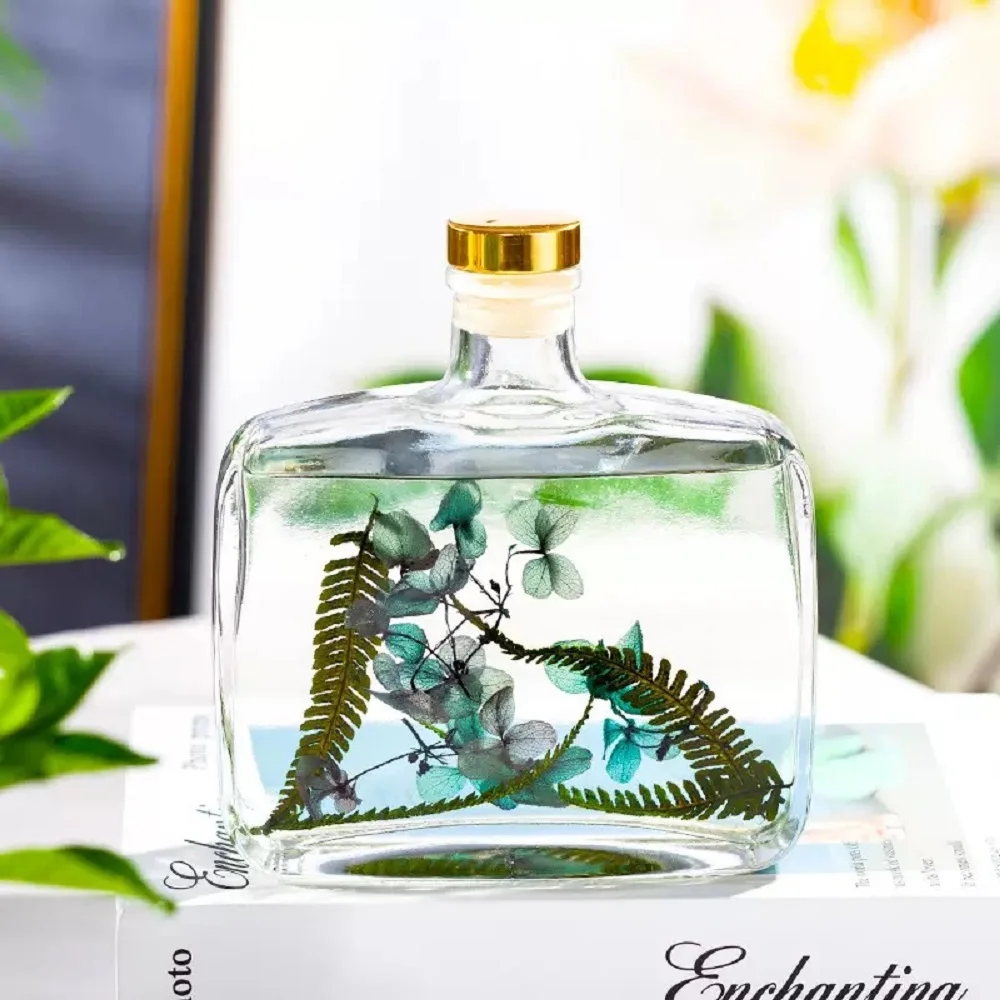 Dried Flower Aromatherapy Air Freshener Gift Color Shading Bottle Essential Oil Aroma Scented Reed Diffuser