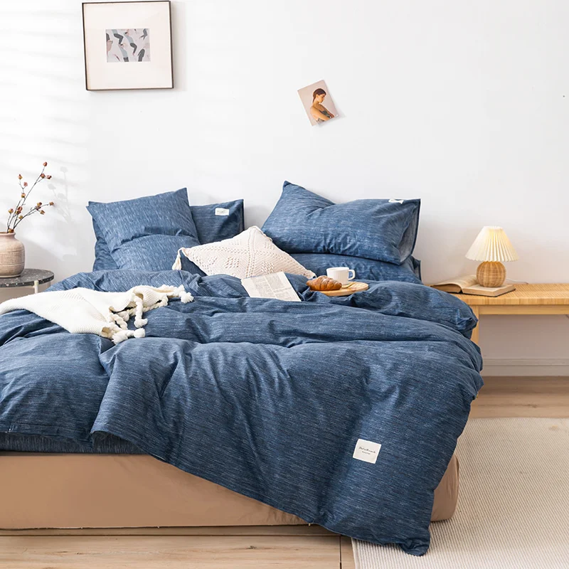 Простые комплекты постельного белья из хлопка в современном стиле, постельное белье, пододеяльник, Комплект постельного белья из 100% хлопка, распродажа