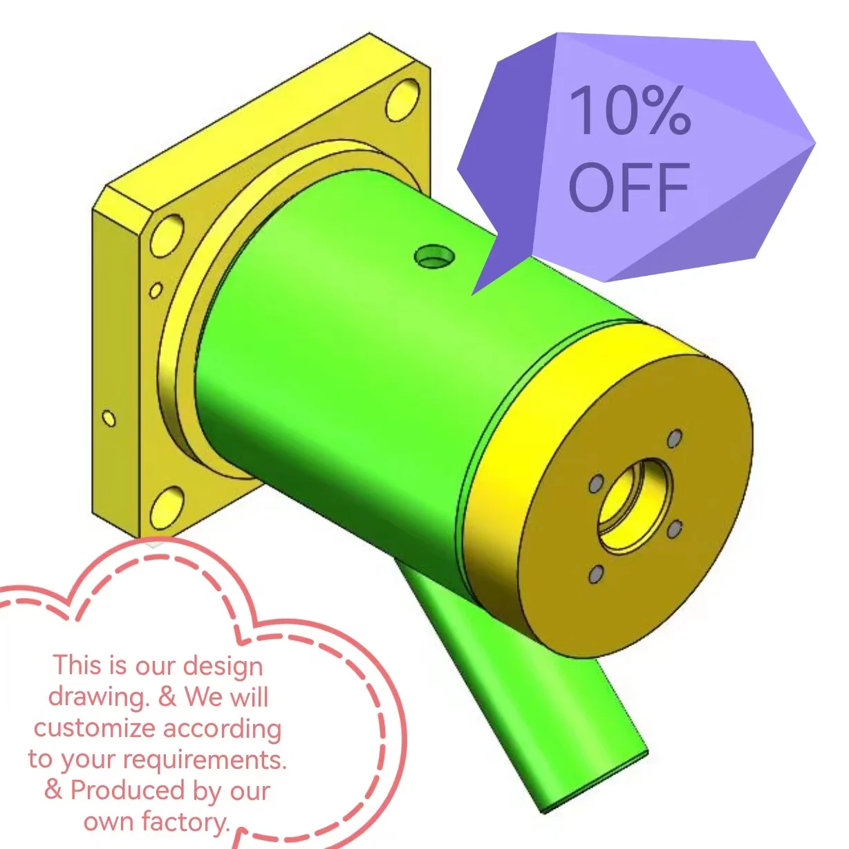 Environmental protection dust removal equipment Dusting drum Non-standard equipment manufacturing Water inlet end cap