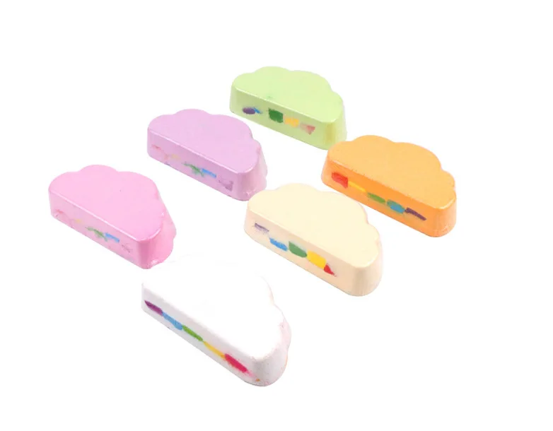 Wholesale Natural Organic Vegan Bubble Magic Rainbow White Cloud Colorful Fizzy Bath Bomb Gift Set