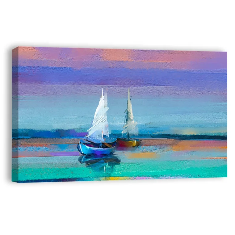 Thick oil modern wall art hand-painted seascape painting oil painting canvas interior decoration painting can be customized