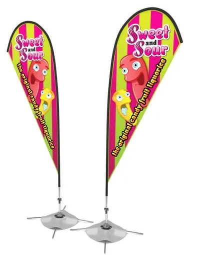 5.6m Height Beach Flag Flying Banner Sail Flag Sharkfin flag With Custom Printing