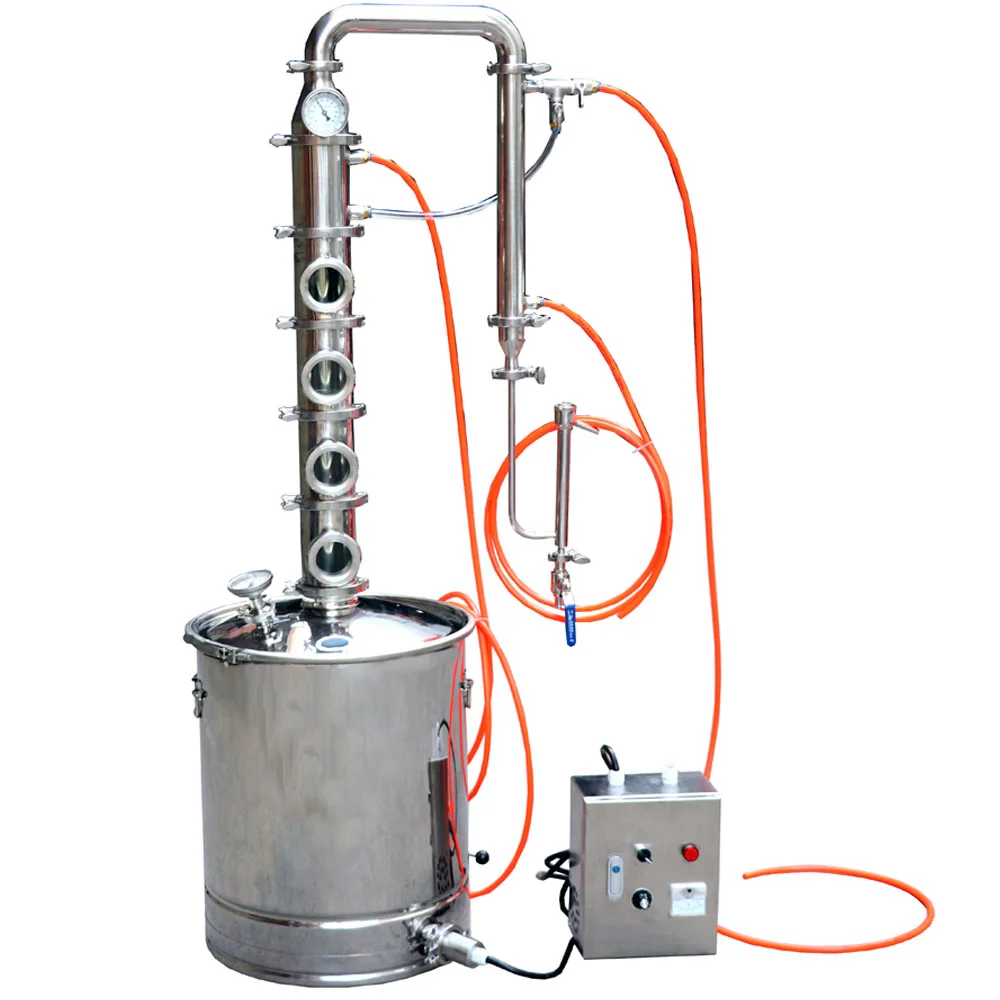 SS304 100L Bolier and Still Tower With Gin Basket full set for home still