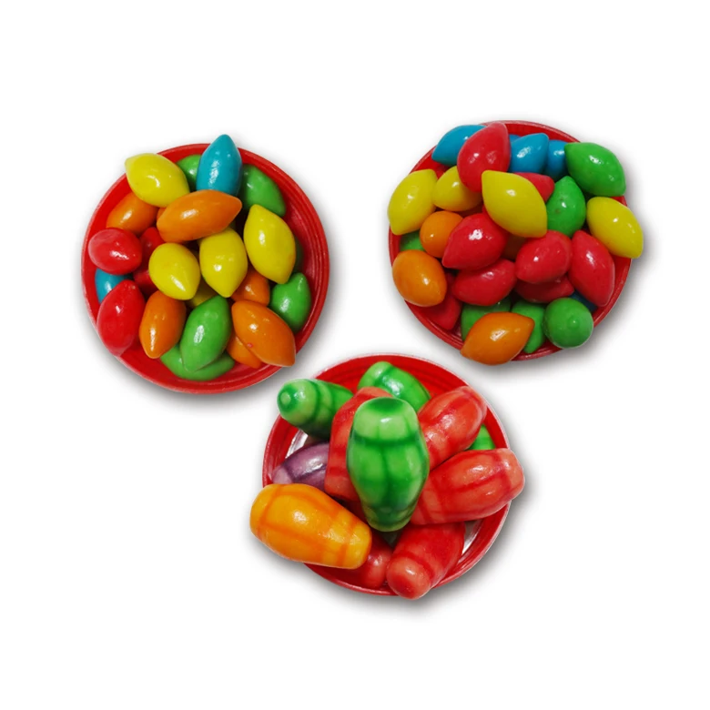 Multi-shape bubble gum in jars,chinese bubble gum