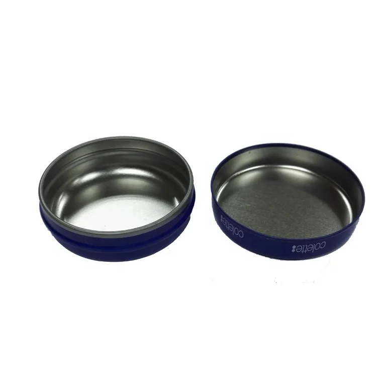 Perfume Tin Box Custom Printed Mini Small 2-piece Round Lipstick Tin Box, Solid Tinplate Diameter 53x22 Mm Lipstick Tin Box PVC