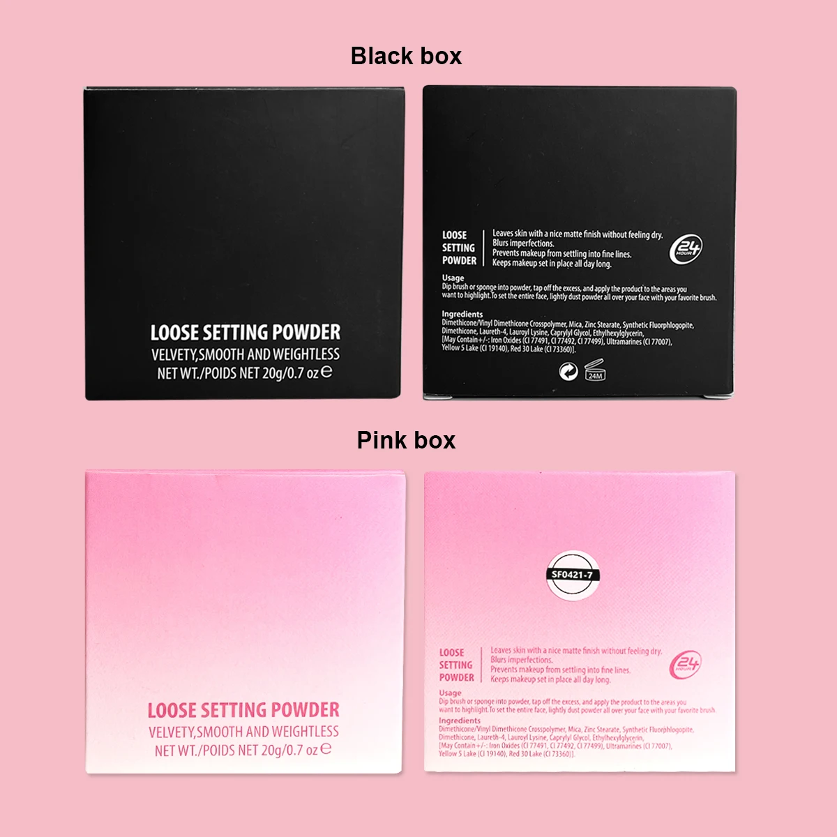 Private label makeup setting loose powder waterproof make up setting loose powder