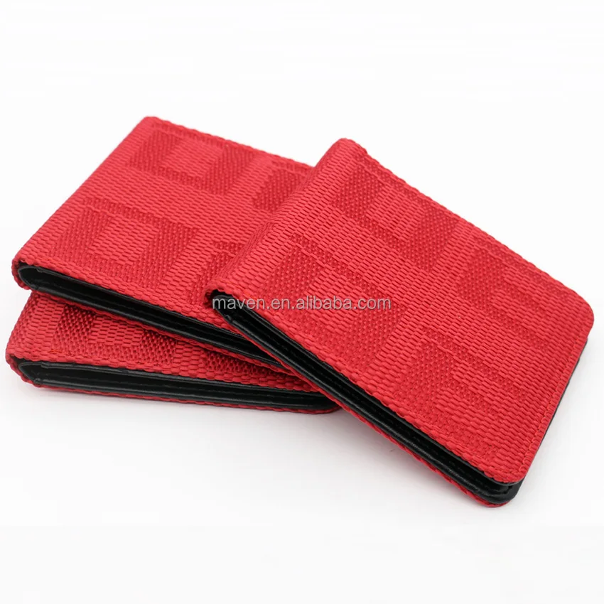7 Colors Bride Purse JDM Racing Seat Fabric and Leather Canvas Wallet Key Case Purse Money Bag