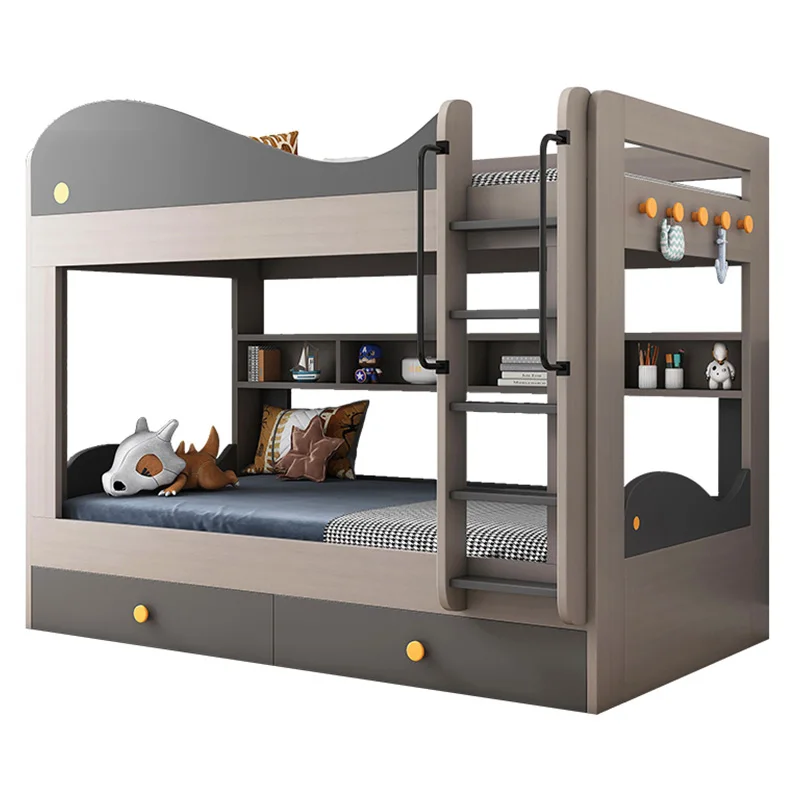 children kid beds with stairs cheap and durable safely solid wood bed for double student in dormitory  bunk bed