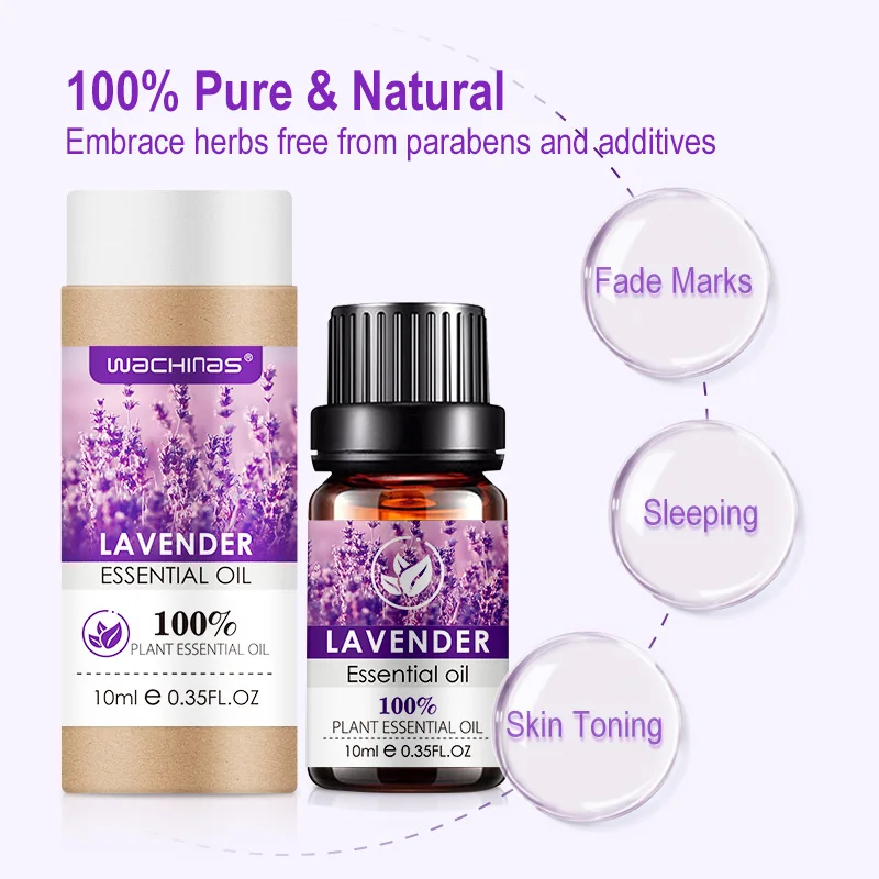 OEM customized 10ml 100% pure organic lavender oil Nourishing Facial and Body Massage Oil for help sleep