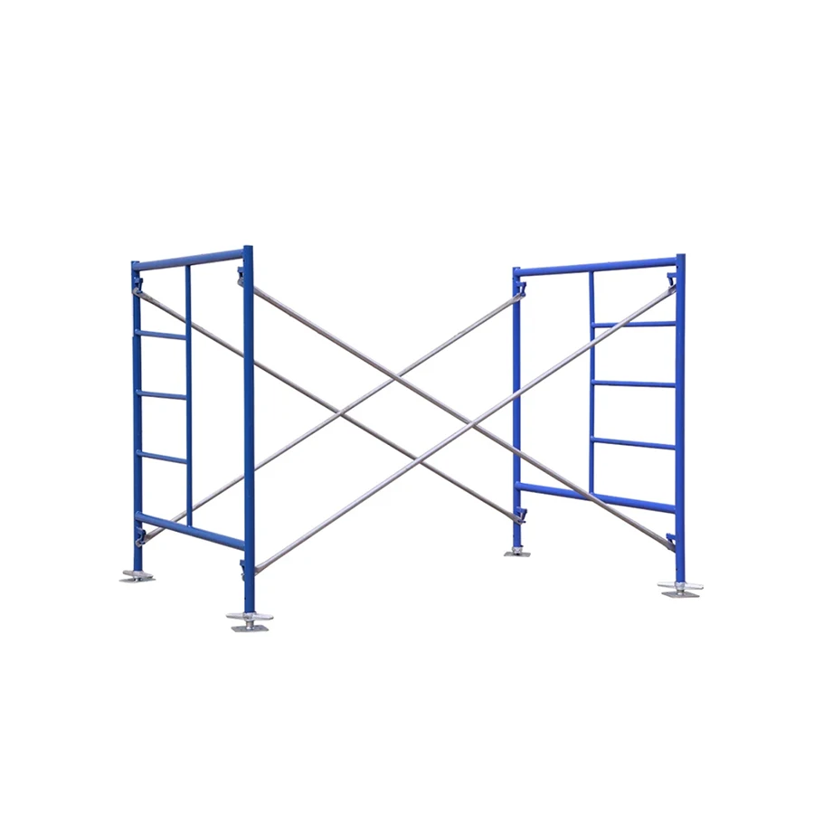 China Supplier Multifunctional Door  Frame Scaffolding With Catwalk Plank Construction Type Walk Thru Steel