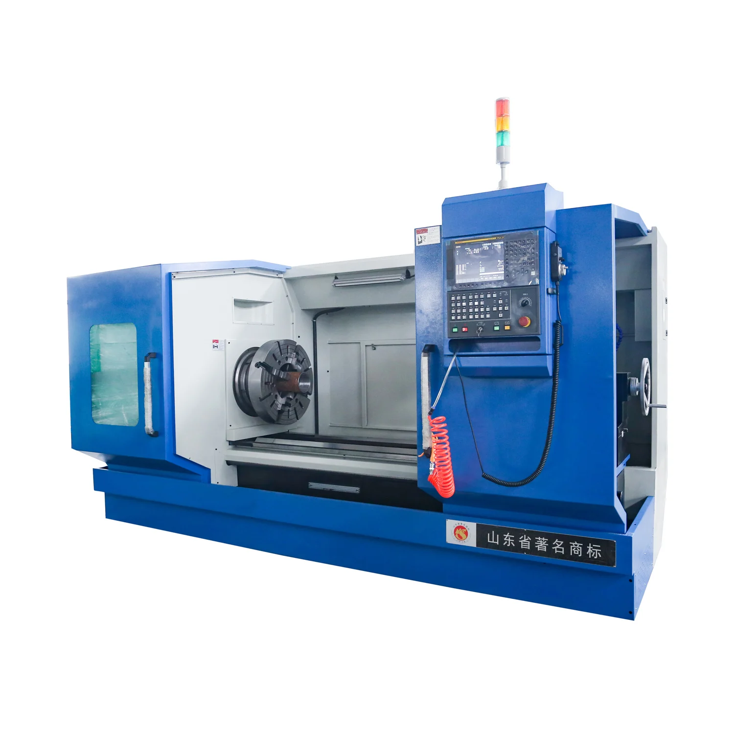 Beautiful shape using an integral bed excellent rigidity and stability QK1327 CNC Pipe Threading Lathe for processing mental