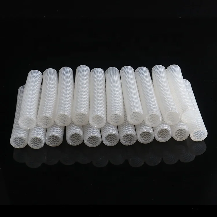 High Temperature Higher pressure Food Grade Braided Silicone Rubber Air Hose Reinforced silicone tube