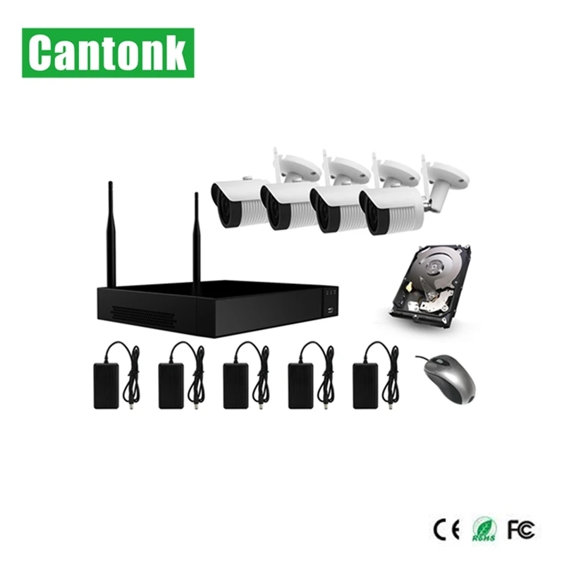 Cantonk wifi kit NVR cctv camera system wifi IPC bullet 2mp DVR System set