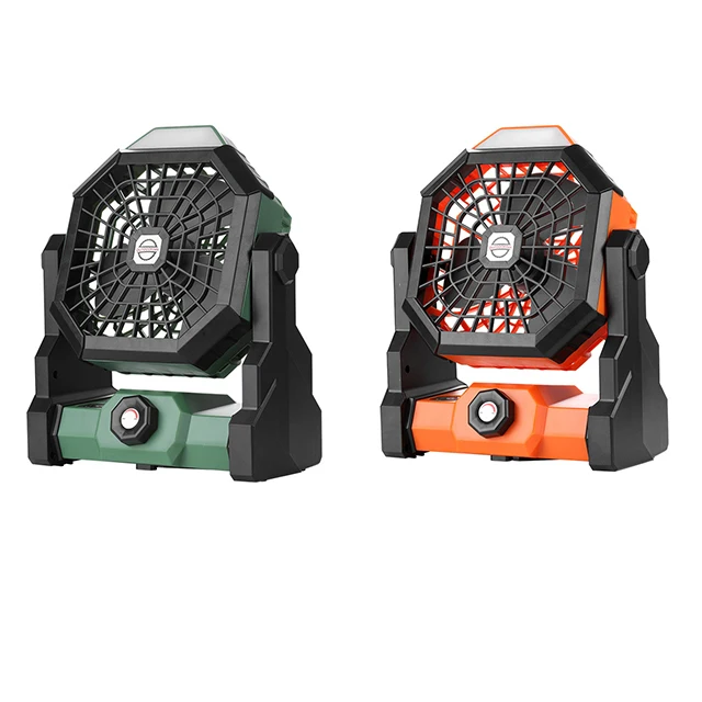 Custom color logo in stock rechargeable hang  pedestal dc desk fans for Camping outdoor