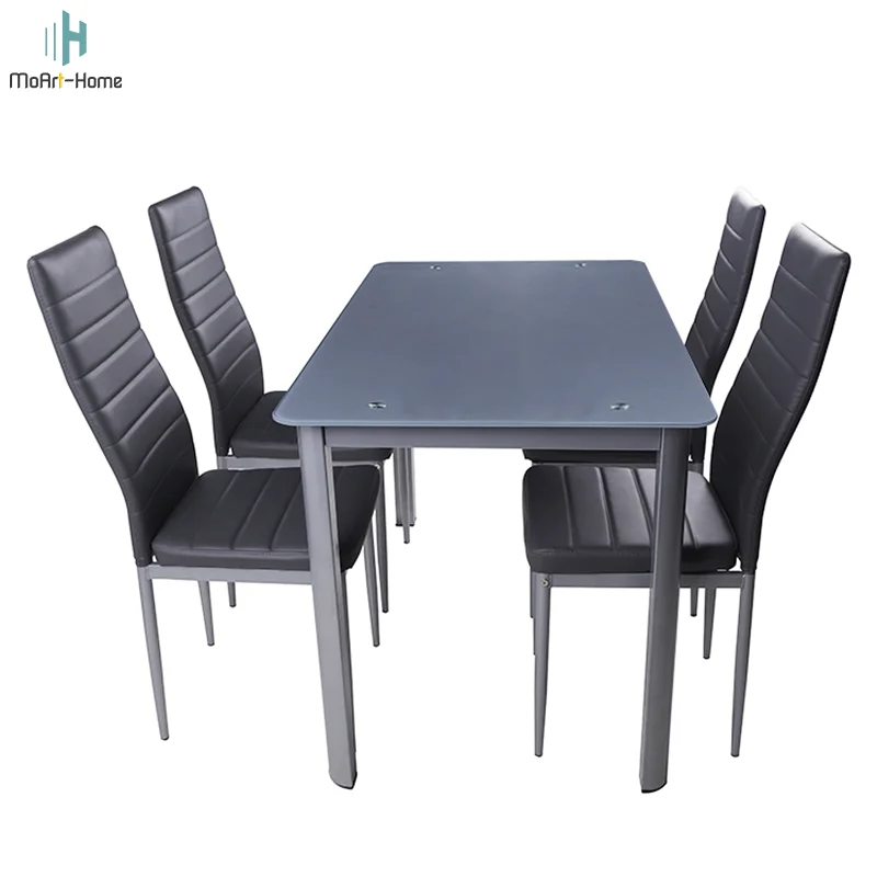 Modern Home Furniture Dining Room Furniture Dining Tables And Chairs Set Chair Tempered Glass Dining Table