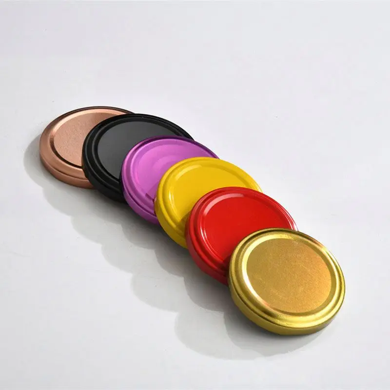 38mm/42mm/53mm/63mm/70mm/82mm Custom Colors metal lug cap twist off glass jar lids
