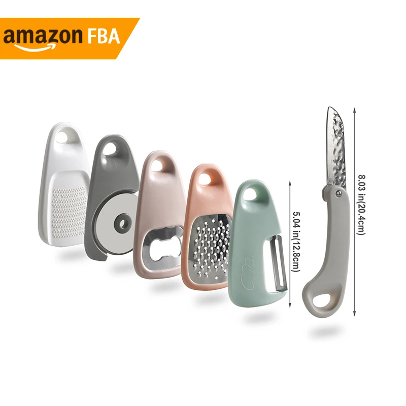 Kitchen Tools & Gadgets 2024 New Products Peeler Kit 6 PACK Metal Stainless Steel Fruit & Vegetable Tools Space Saving