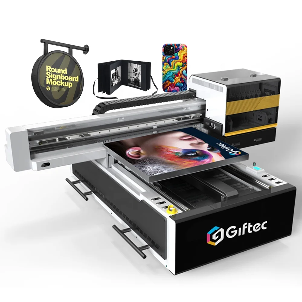 Giftec цифровая технология Ультрафиолетовый принтер идеи фотоальбом аниме чехол для телефона рекламный щит печатные машины 6090 бизнеса