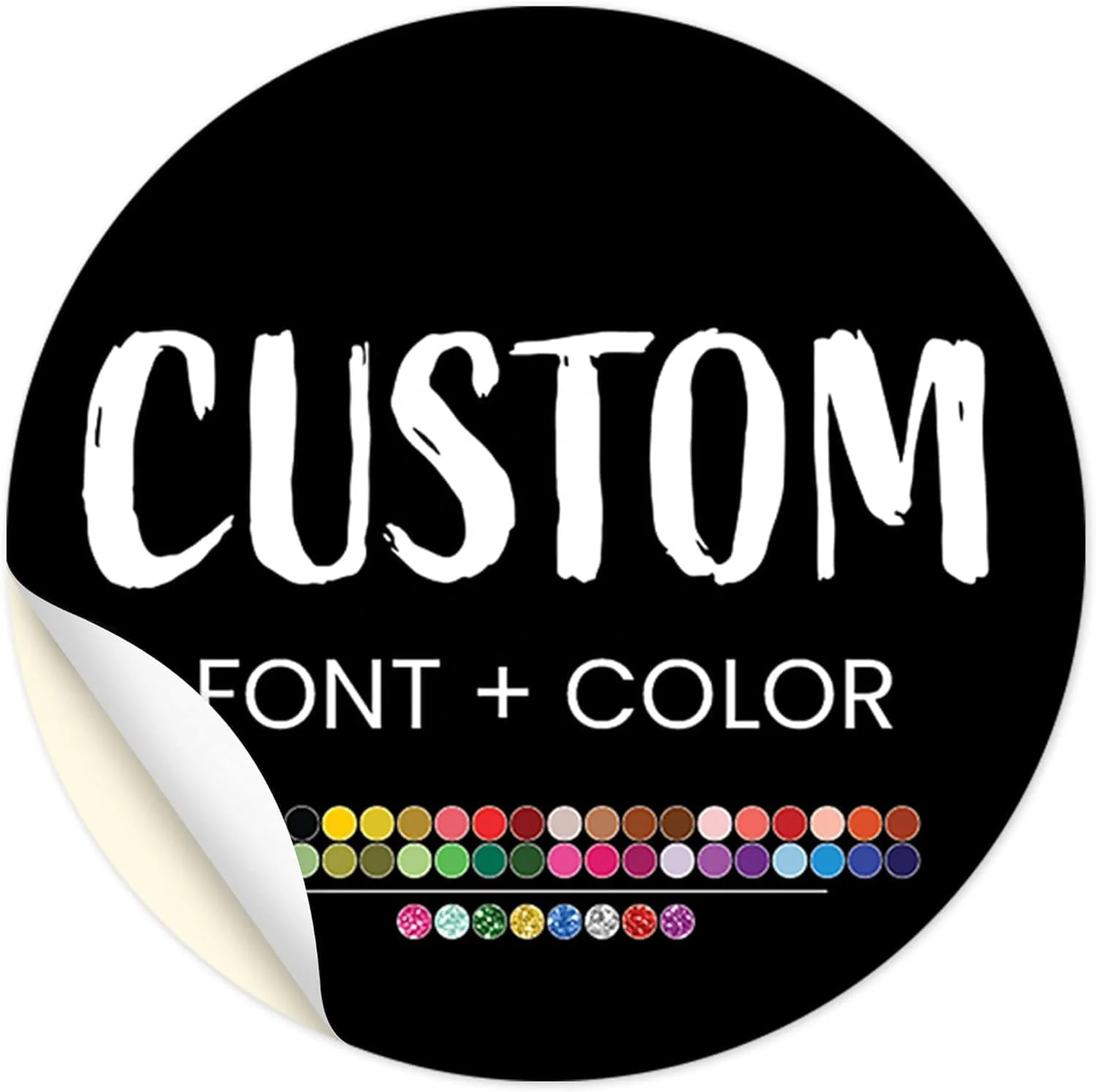 Customized PVC Adhesive label sticker roll UV Printed Business Text Vinyl Decals for Perfume Labels
