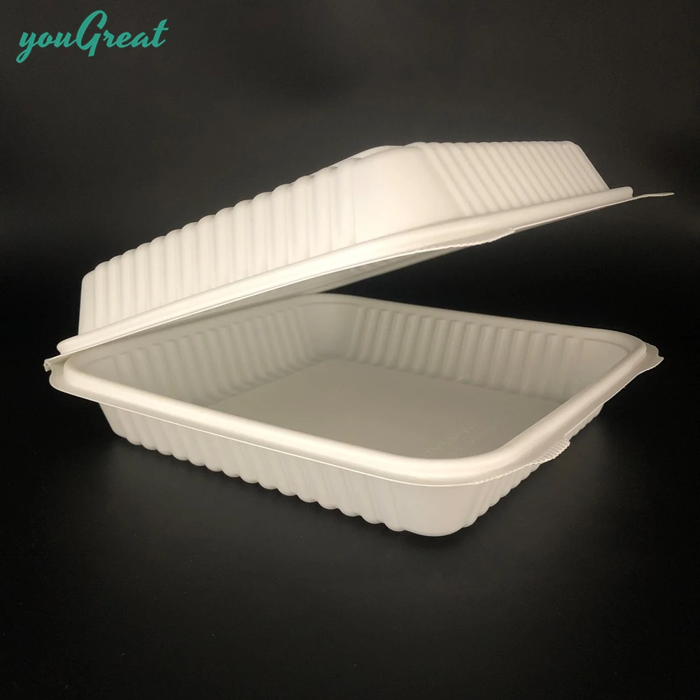 Y15 одноразовые биоразлагаемые compostable сахарного тростника bagasse пищевой контейнер с крышкой оптовая продажа завод поставщика