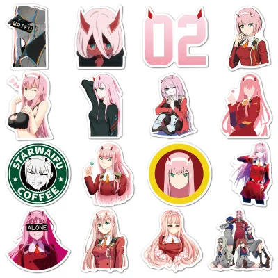 50 шт./компл. DARLING in the FRANXX декоративный узор коллекционный японский мультяшный подарок водонепроницаемые аниме