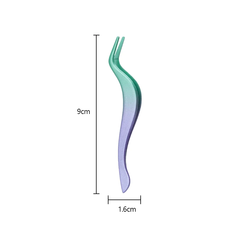 Custom Logo Curved Pointed Fiber Tip Lash Tweezers Stainless Steel Precision Lash Extension Tweezers Eyelash Applicator Tool