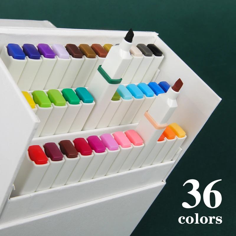 Mobee P-643 36colors new design washable marker colorful sketch pen water art marker factory price kids washable marker set