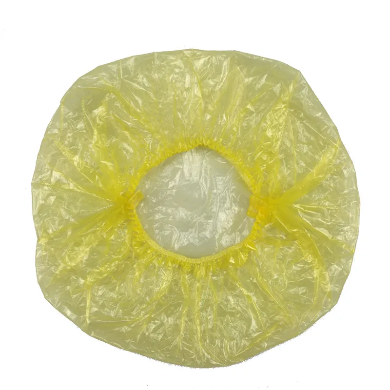 High Quality Cheap Waterproof Salon Hair Dry Cap Custom Plastic Transparent Hair Cover Bath Disposable Shower Caps