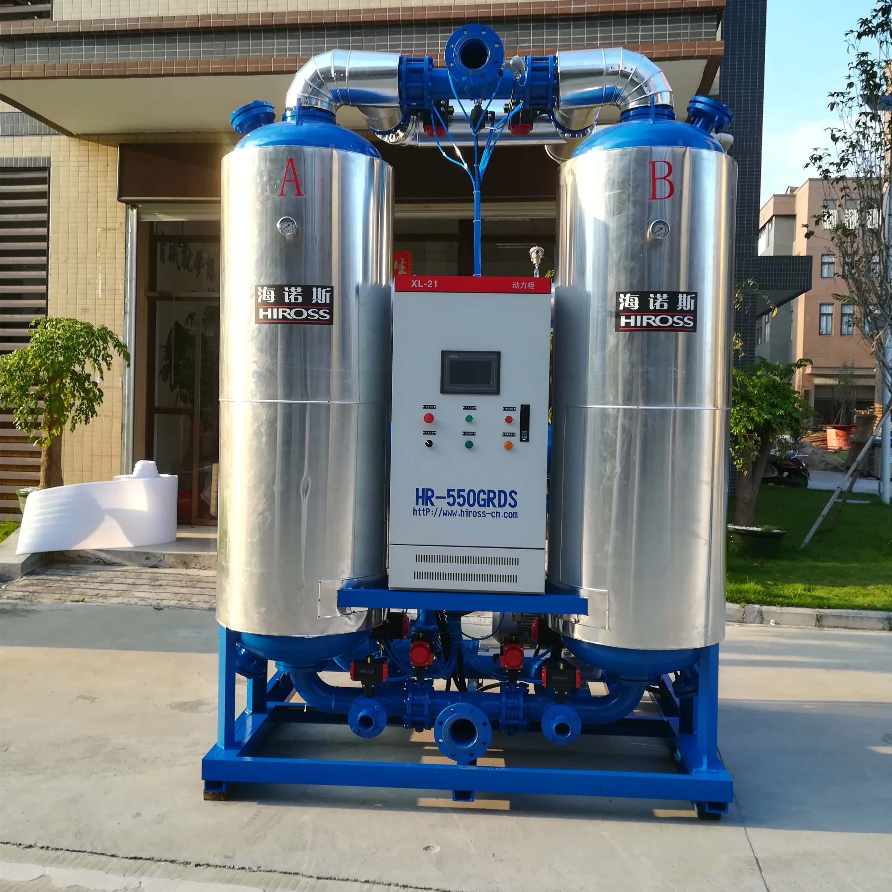 Zero Gas Consumption Blower Heated Twin Tower Desiccant Air Dryer