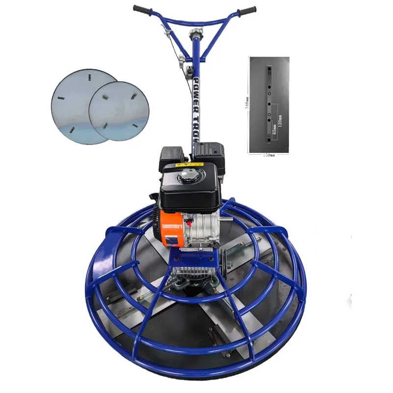 Factory Road Construction Floor Leveling Finishing 1000Mm Cement Power Floating Blade Concrete Machine Walk Behind Power Trowel