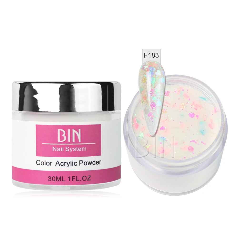 BIN glitter shinning effect private label acrylic powder set for nail