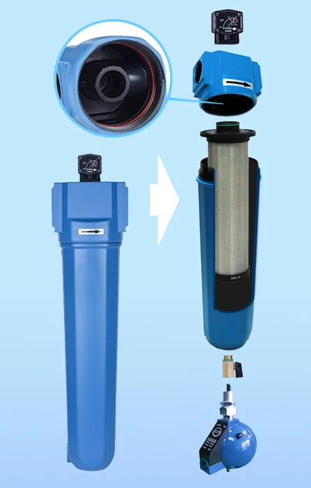 AW Series Fine Filter Aluminum Alloy High Efficiency Oil Removal Filtration Filter