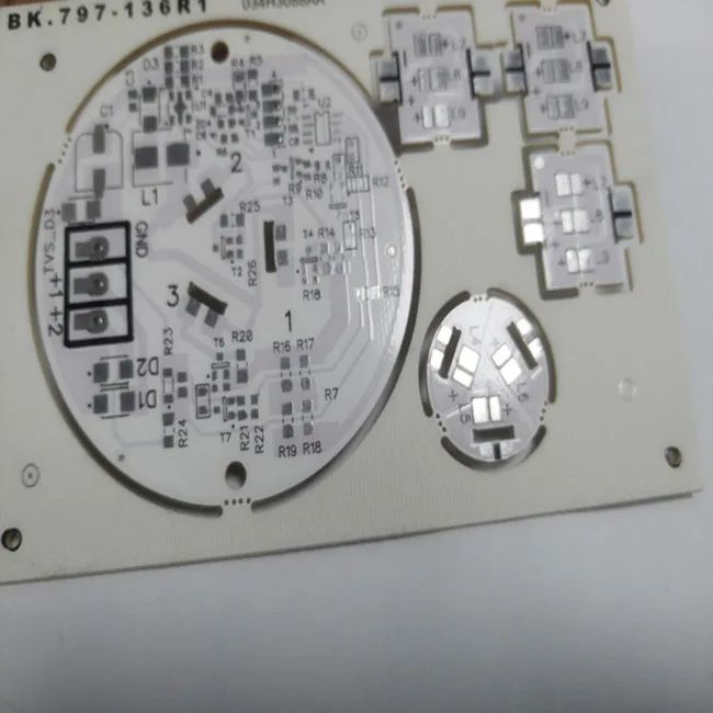 PCB for Led Bare MCPCB Aluminum Customized Silver Gold Custom Copper Flash Surface Board Material Origin Plated GUA Size Hole