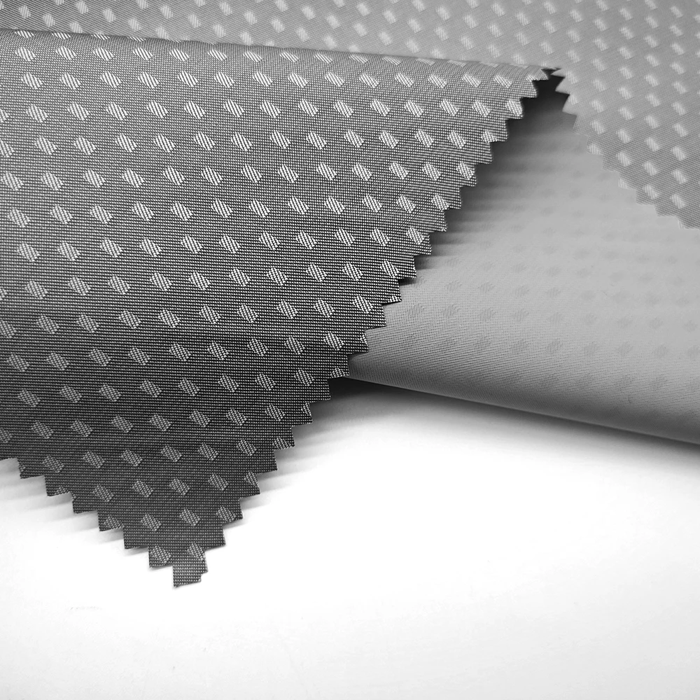 Wholesale 100% polyester waterproof raincoat fabric with PVC coated jacquard water proof poncho fabric