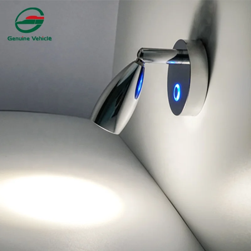 Водонепроницаемая Алюминиевая СВЕТОДИОДНАЯ лампа для чтения с сенсорным диммером