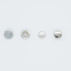 Custom High Quality Curved Surface Plating Jacket Coat Wholesale Metal Snap Button