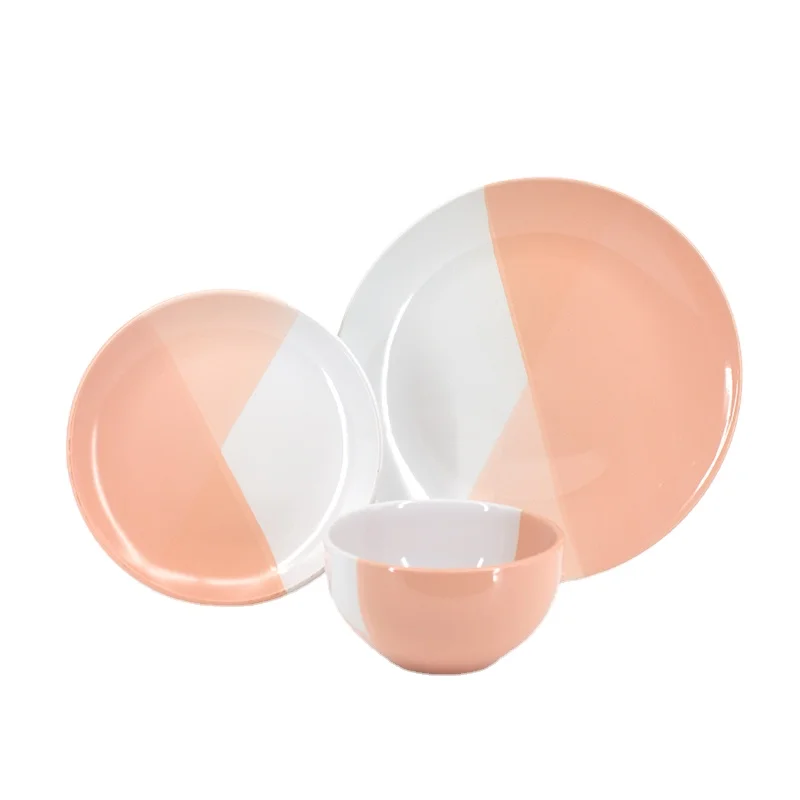 OEM Customized Dinner Sets Cheap Price Unique Plate British Porcelain Party Ceramic