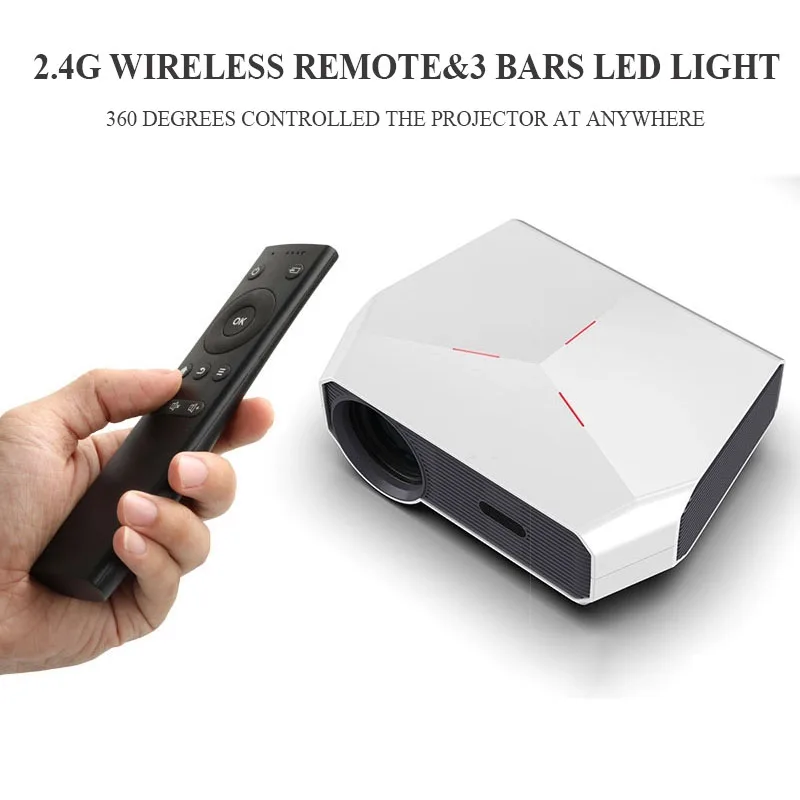 
Wholesale 3800 LUMENS Led Multimedia HD Beamer Support 1080P 4K Video 3D LCD Home Theater Cinema Projector 