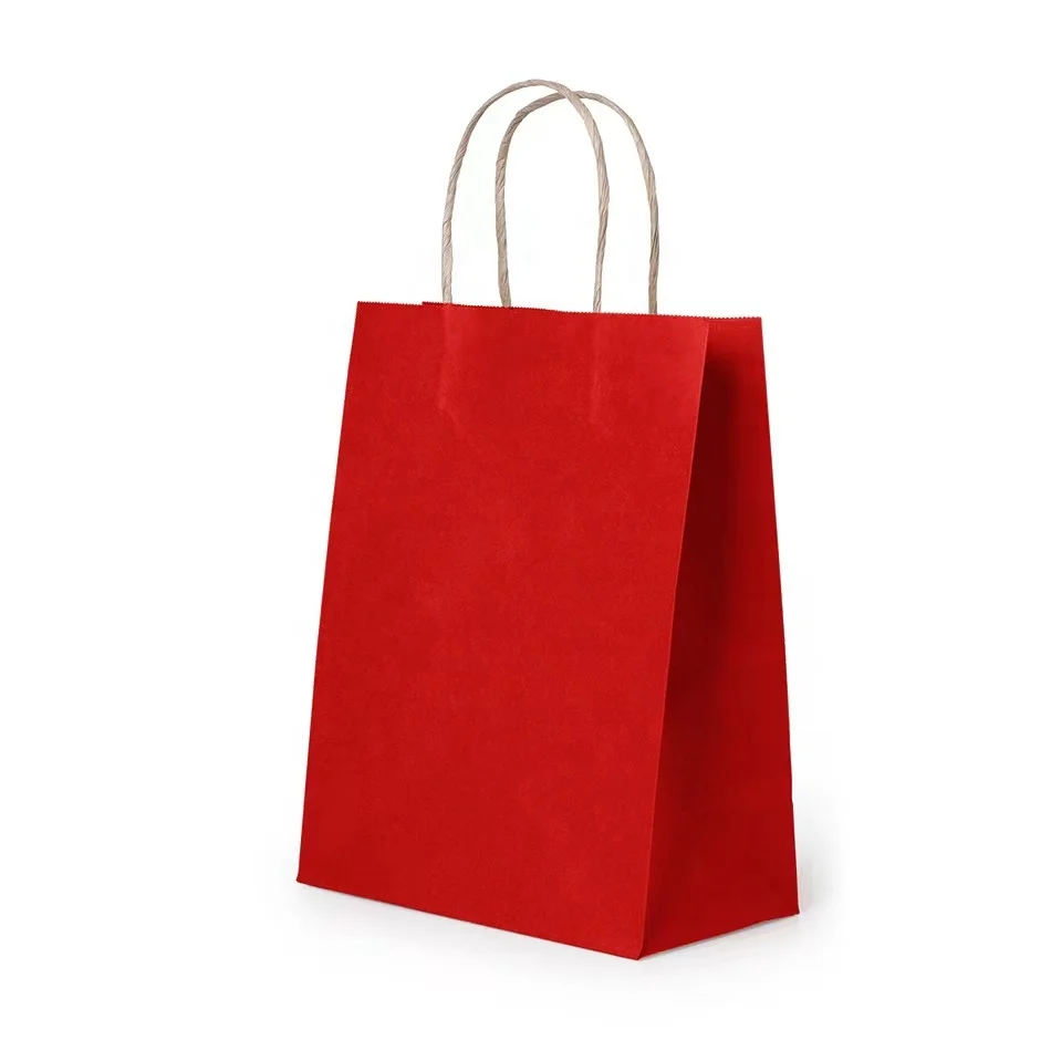 Kraft Paper Gift Bag With Handles, Paper Bag Thank You Bags for Boutique, Personalizadas Bolsas de papel kraft al por mayor
