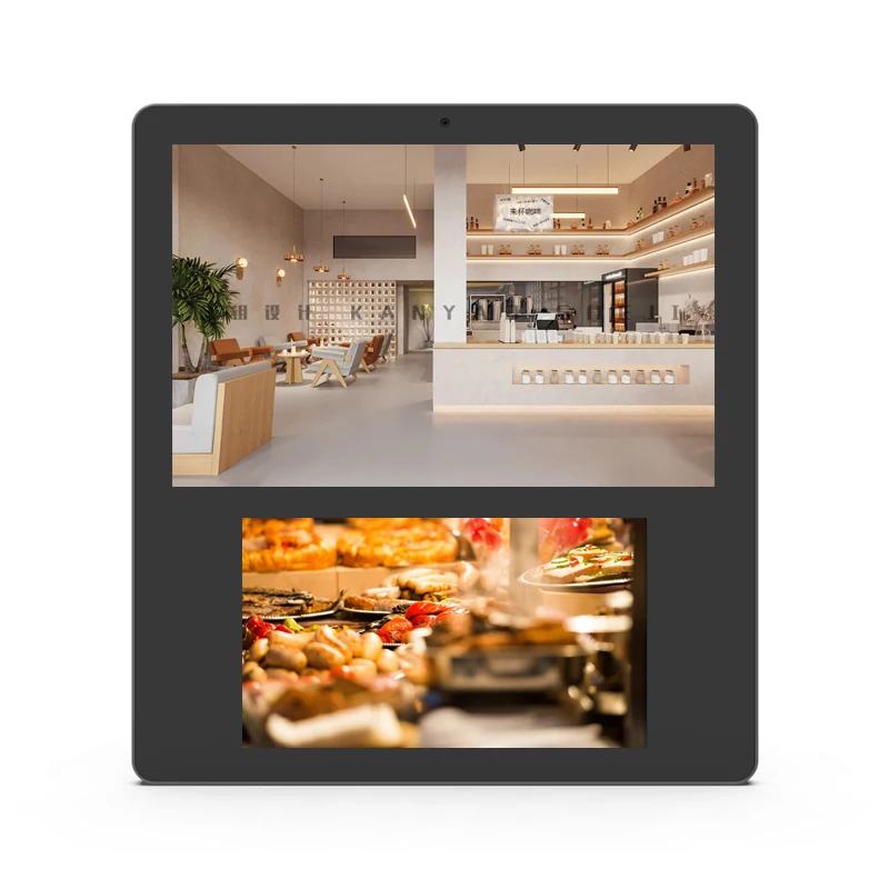 Factory Price Up and down split touch screen Digital Signage Android 11 Tablet PC for advertising