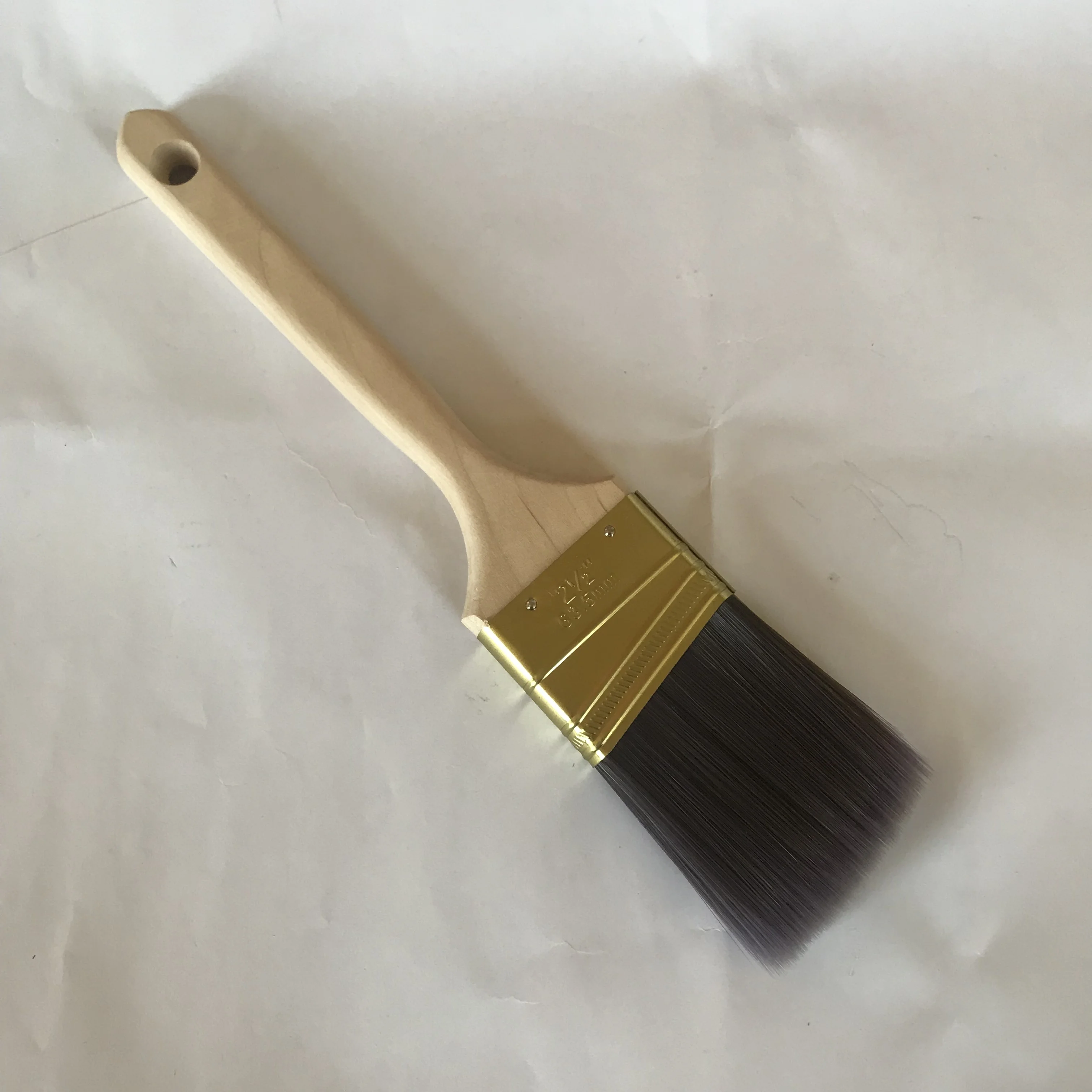 Paint brush With Black Tapered  filament and nature wooden handle