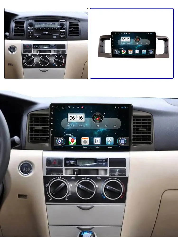 Android Car Radio for Toyota Corolla E120 2000-2009 Multimedia Video Player Navigation GPS stereo Carplay Auto Head Unit 2din