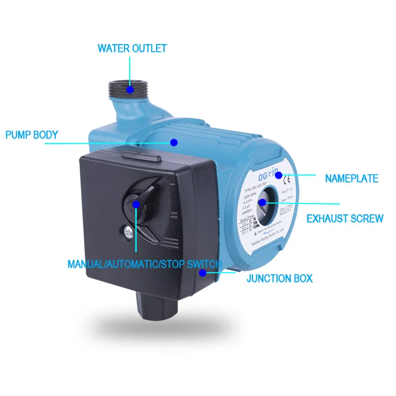 OGGIN LRS15/6-130T Household Pressure Heating Circulation Booster Centirfgual Pump Water For Shower Toilet