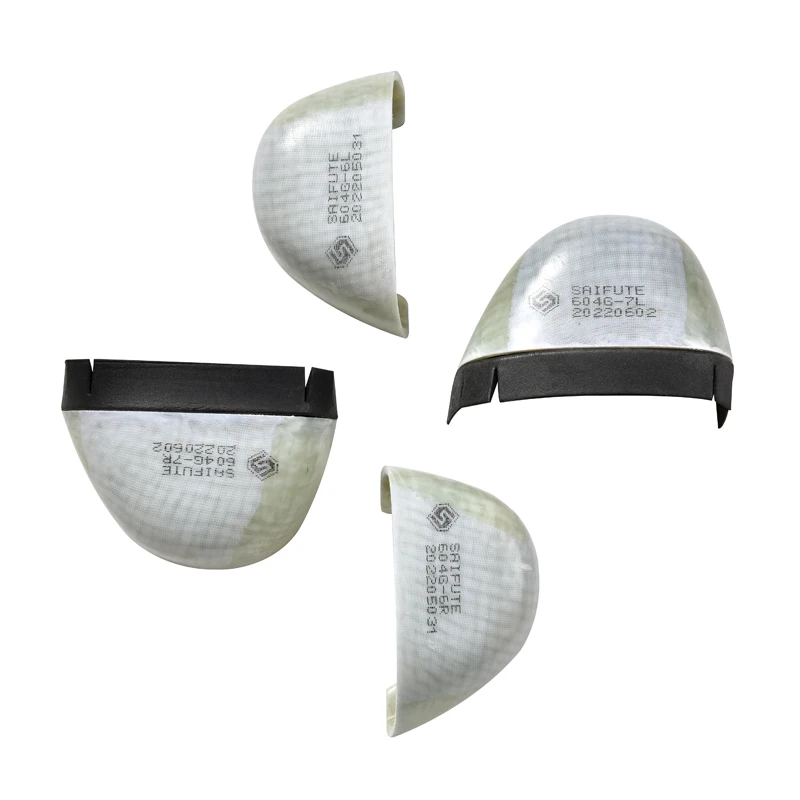 removable fiber glass toe cap for safety shoes with rubber strip