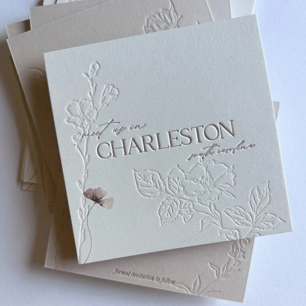 Wholesale Luxury Foil Gold Letterpress Greeting Card Custom Business Card Debossed Thank You Cards With Envelopes